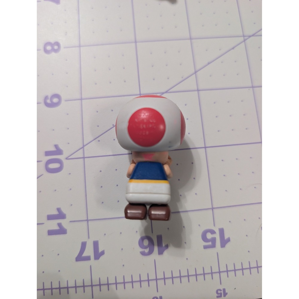 Nintendo Super Mario Toad Mini Figure Red Spotted Mushroom 1.5 Inch Toy